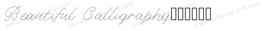 Beautiful Calligraphy字体转换